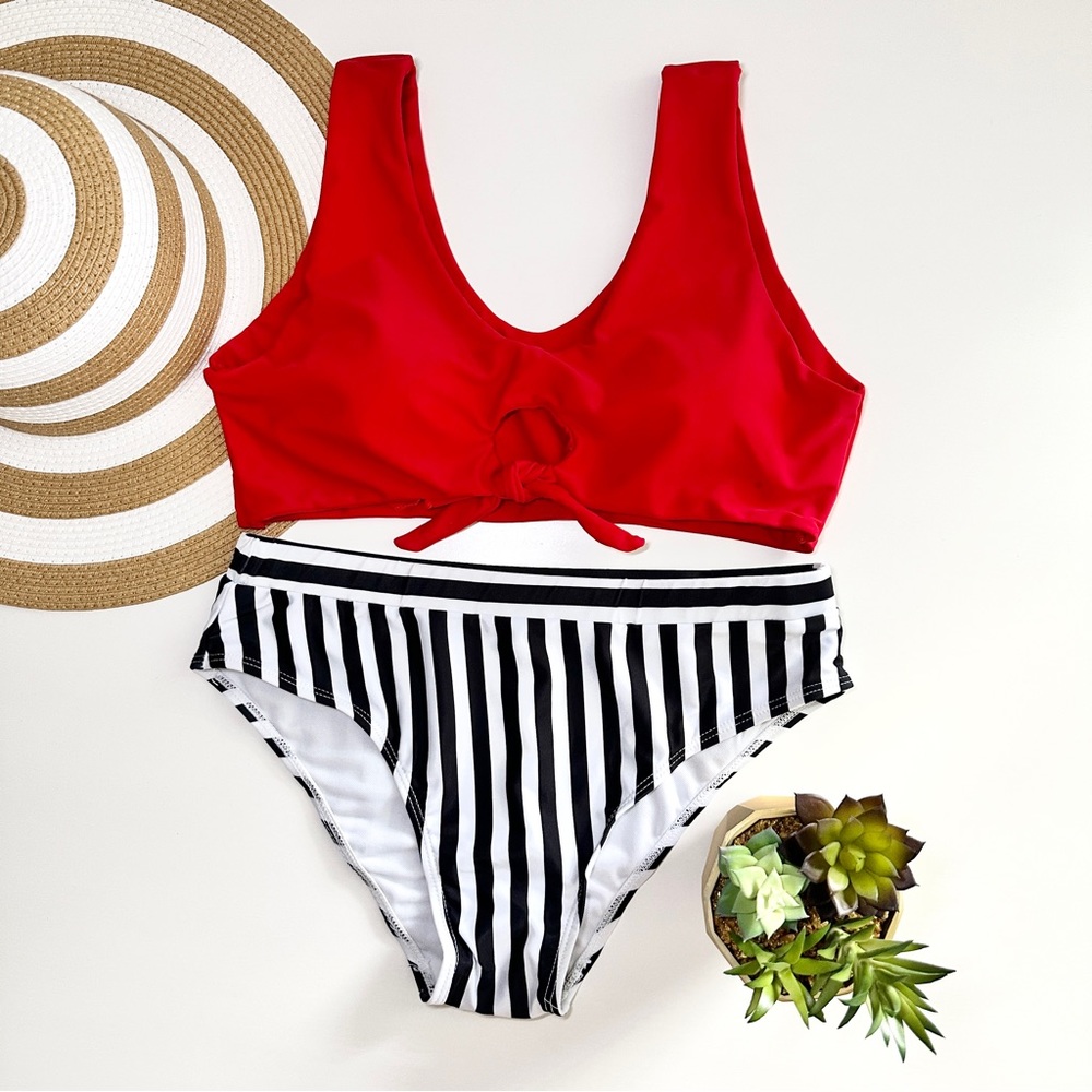 Bikini Set Two Piece Red L-XL Size